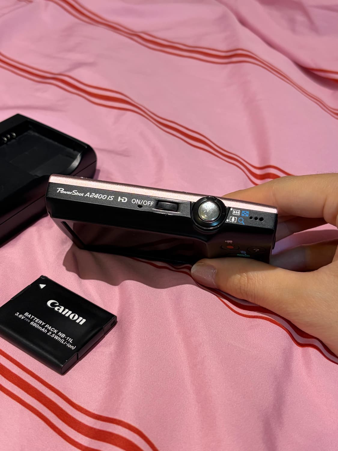 (새상품급)환연 지연 디카🎀canon powershot A2400 핑크 상품이미지4