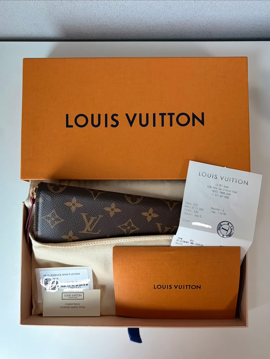‼️풀박스 새상품‼️ 루이비통 클레망스 월릿 푸시아 상품이미지1