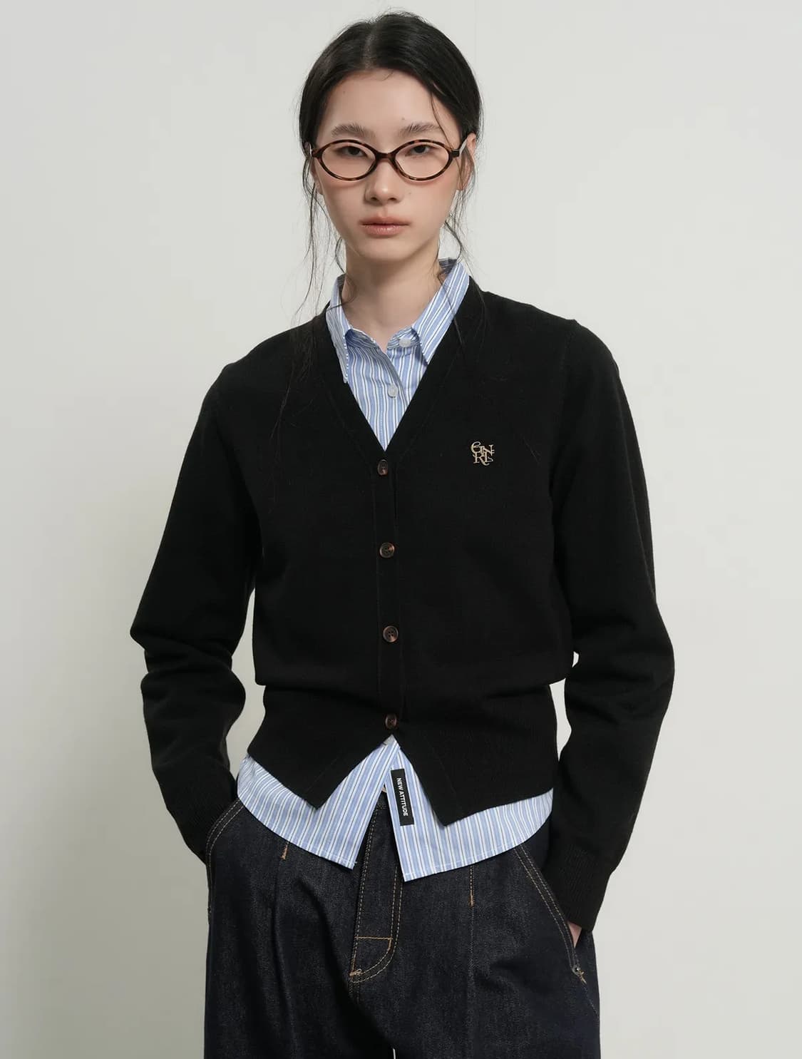 제너럴아이디어 GNRL 에센셜 가디간 블랙 상품이미지1