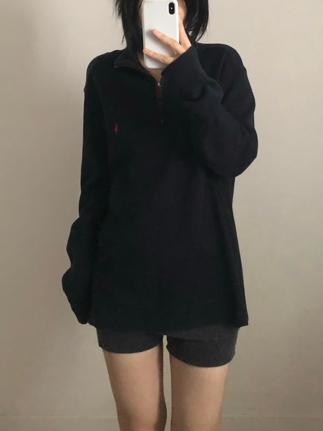 폴로 랄프로렌 블랙 반집업 니트 상품이미지1