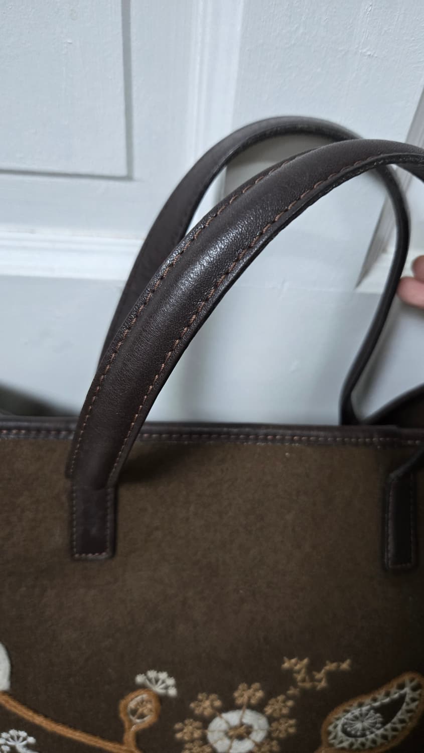 롱샴 빈티지 플로랄 자수 토트백 상품이미지3