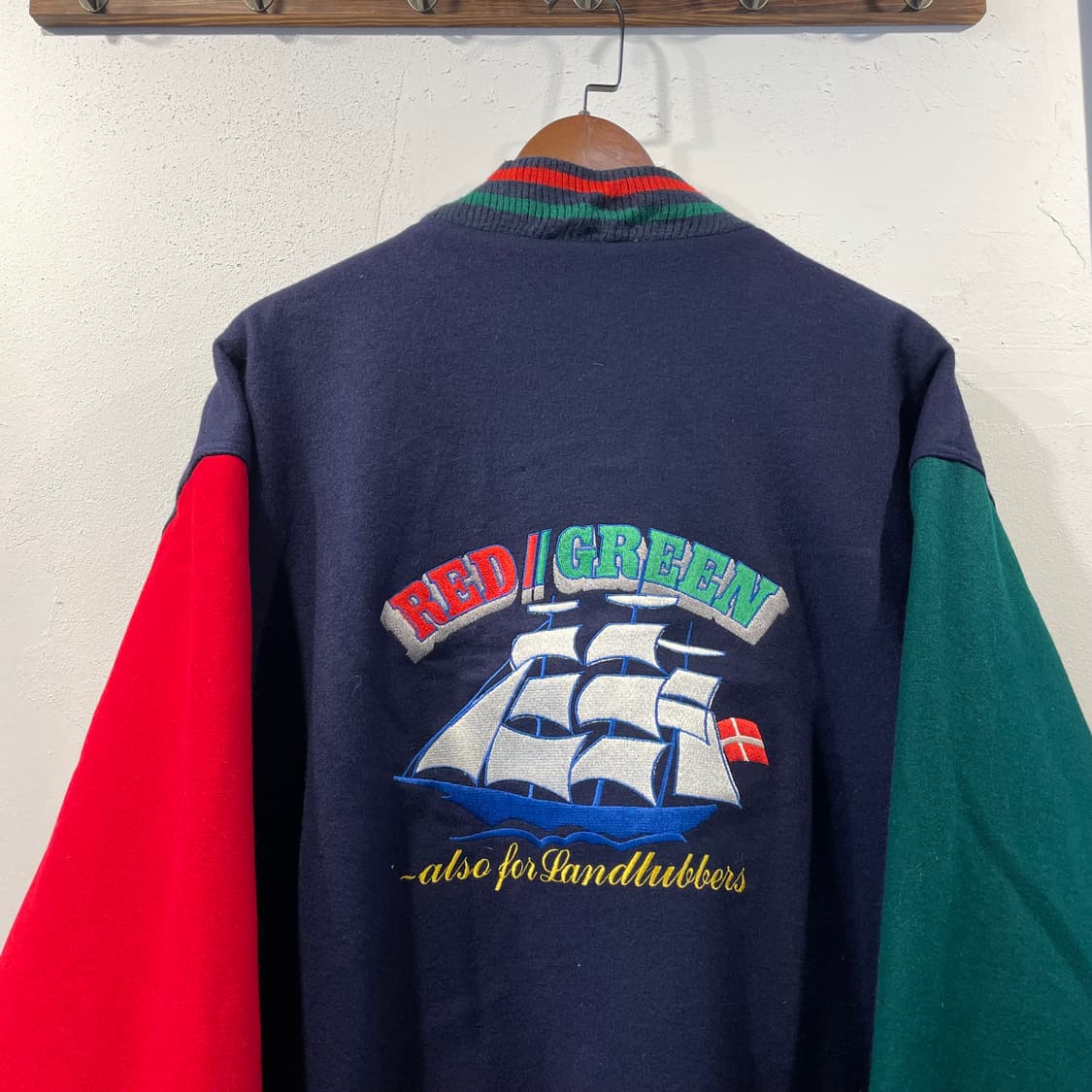 빈티지 멀티컬러 울 바시티자켓 2XL 상품이미지5