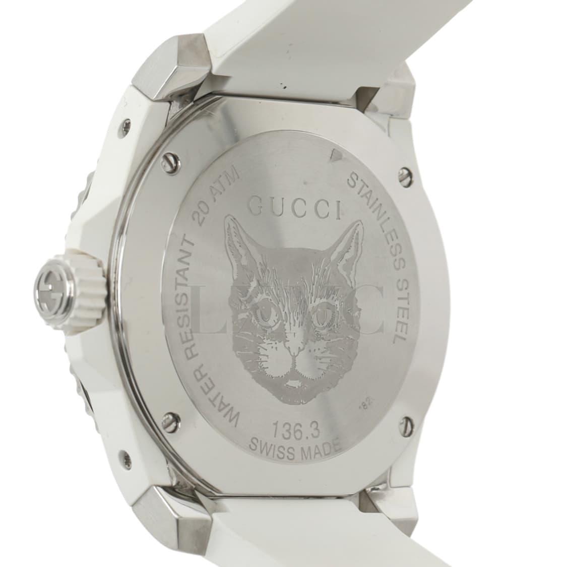구찌 다이브 시계 고양이 캣 화이트 워치 DIVE YA136329 상품이미지4
