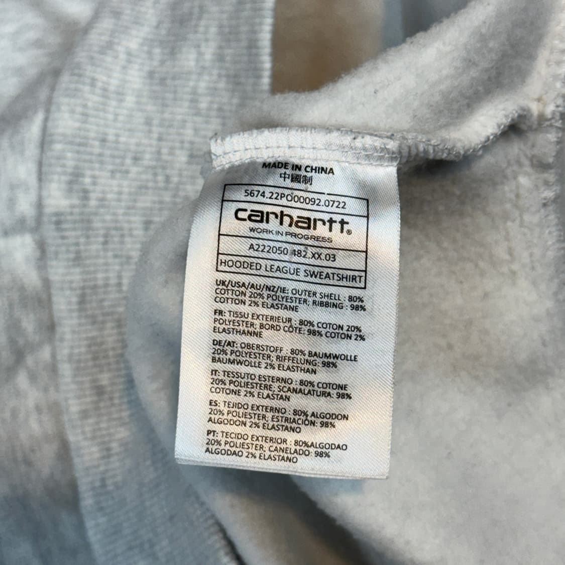 M) 칼하트 WIP 빅로고 후드티 상품이미지7