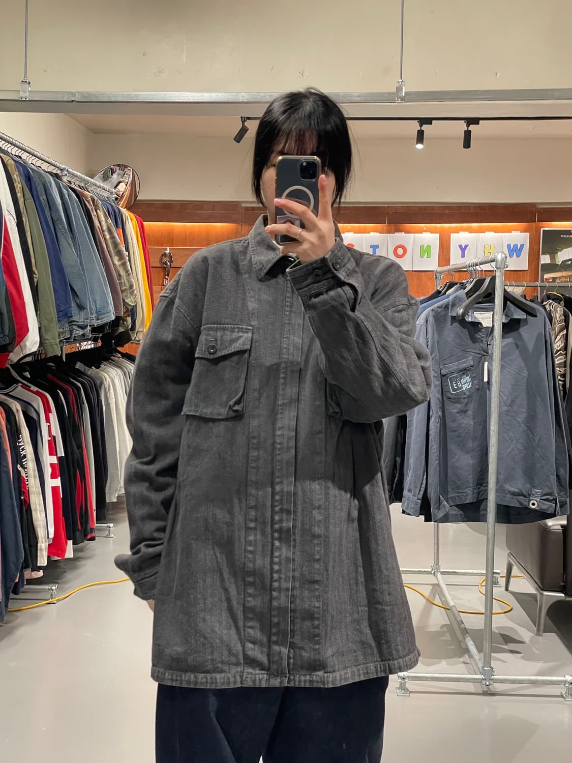 빈티지 빅사이즈 셔츠 자켓 상품이미지4