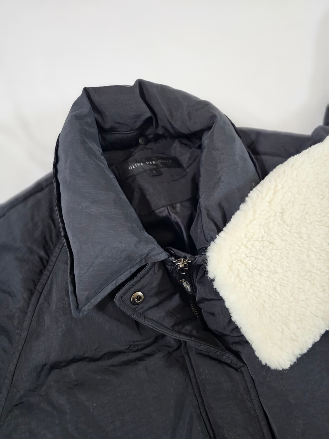 정가 498000) 올리브데올리브 퍼카라 구스 다운 점퍼 블루종 패딩 상품이미지8