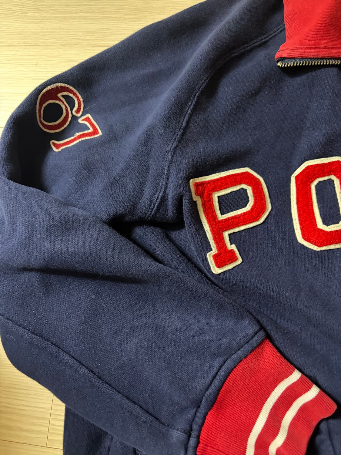 폴로 랄프로렌 네이비 코튼 집업 져지 상품이미지2