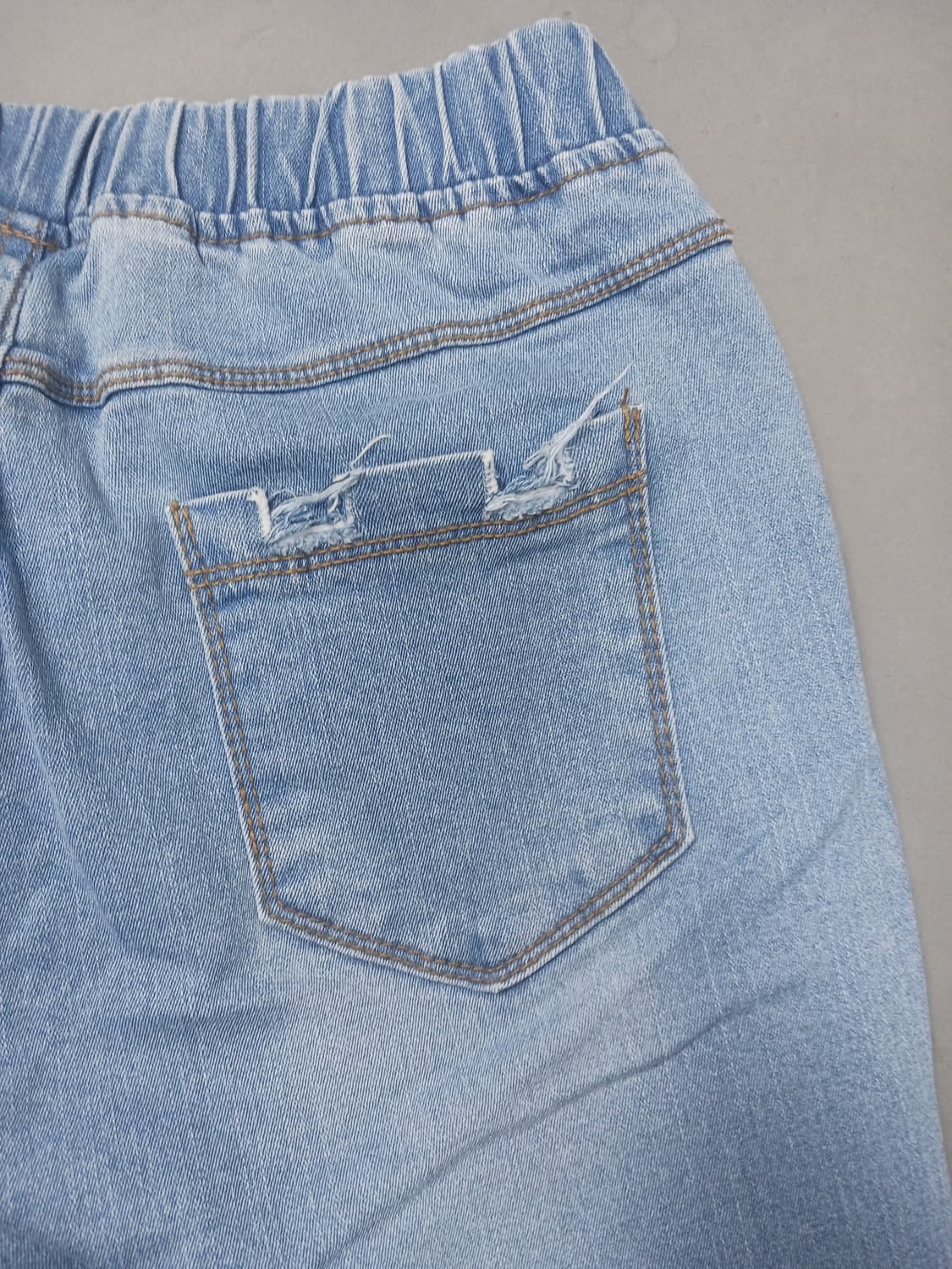 [34] 제이바이케이 연청 풀밴딩 스판 컷팅진 청바지 상품이미지9