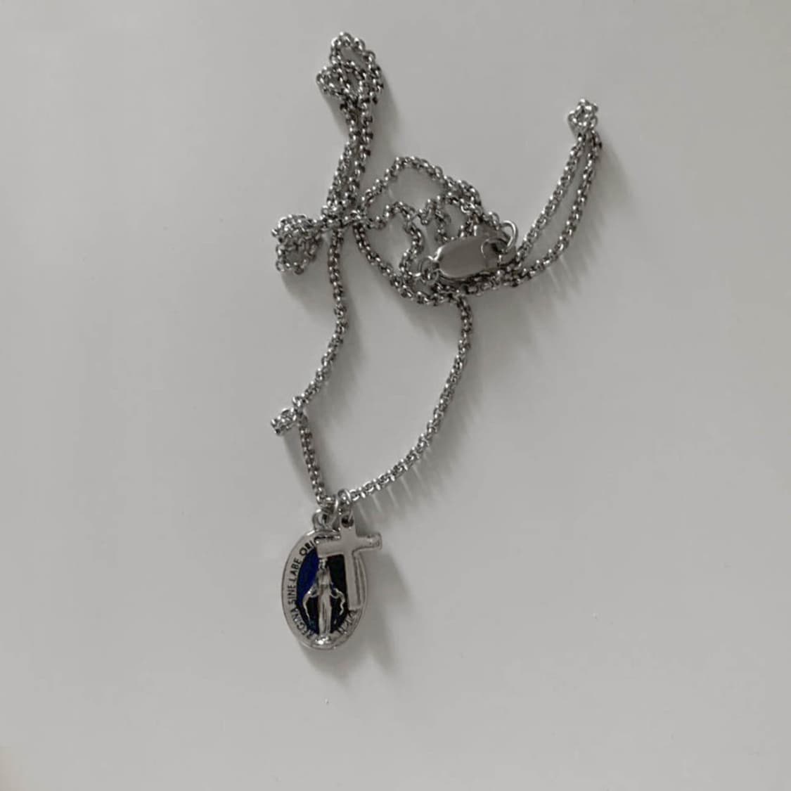 Vintage Blue Maria Pendant Necklace 상품이미지4