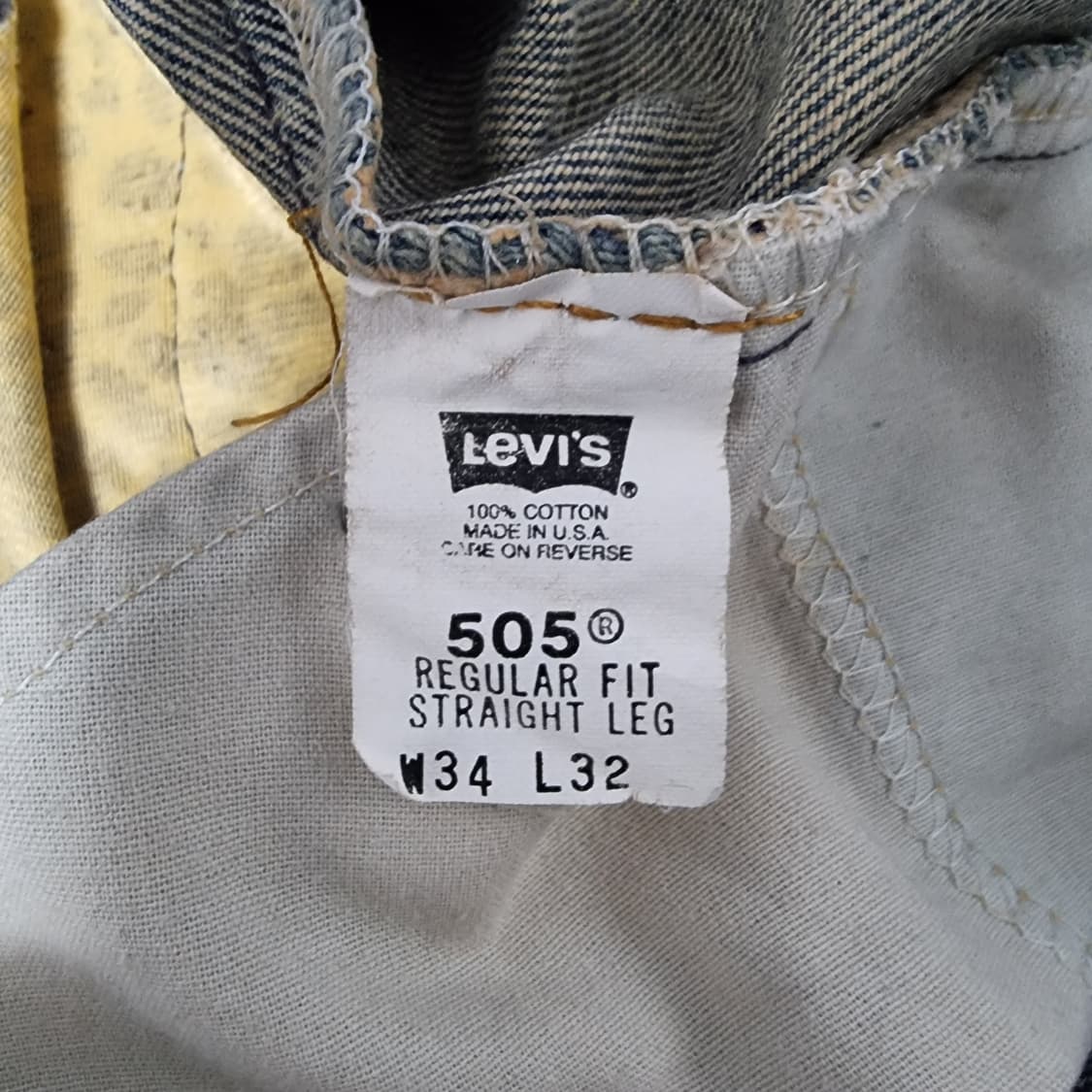 90's 리바이스 505 레오파드 청바지 34 상품이미지6