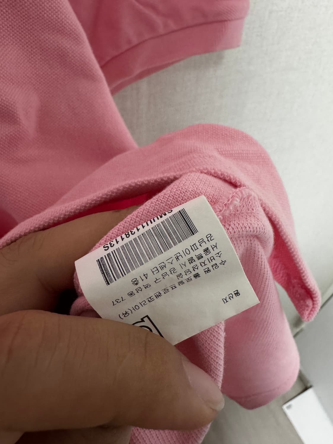 랄프로렌 핑크 커스텀핏 XXL 카라티 상품이미지5