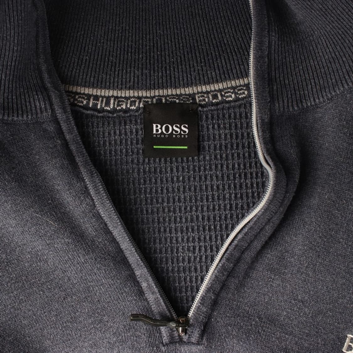 휴고보스 BOSS 로고 하프 집업 니트 스웨터 XL 상품이미지5