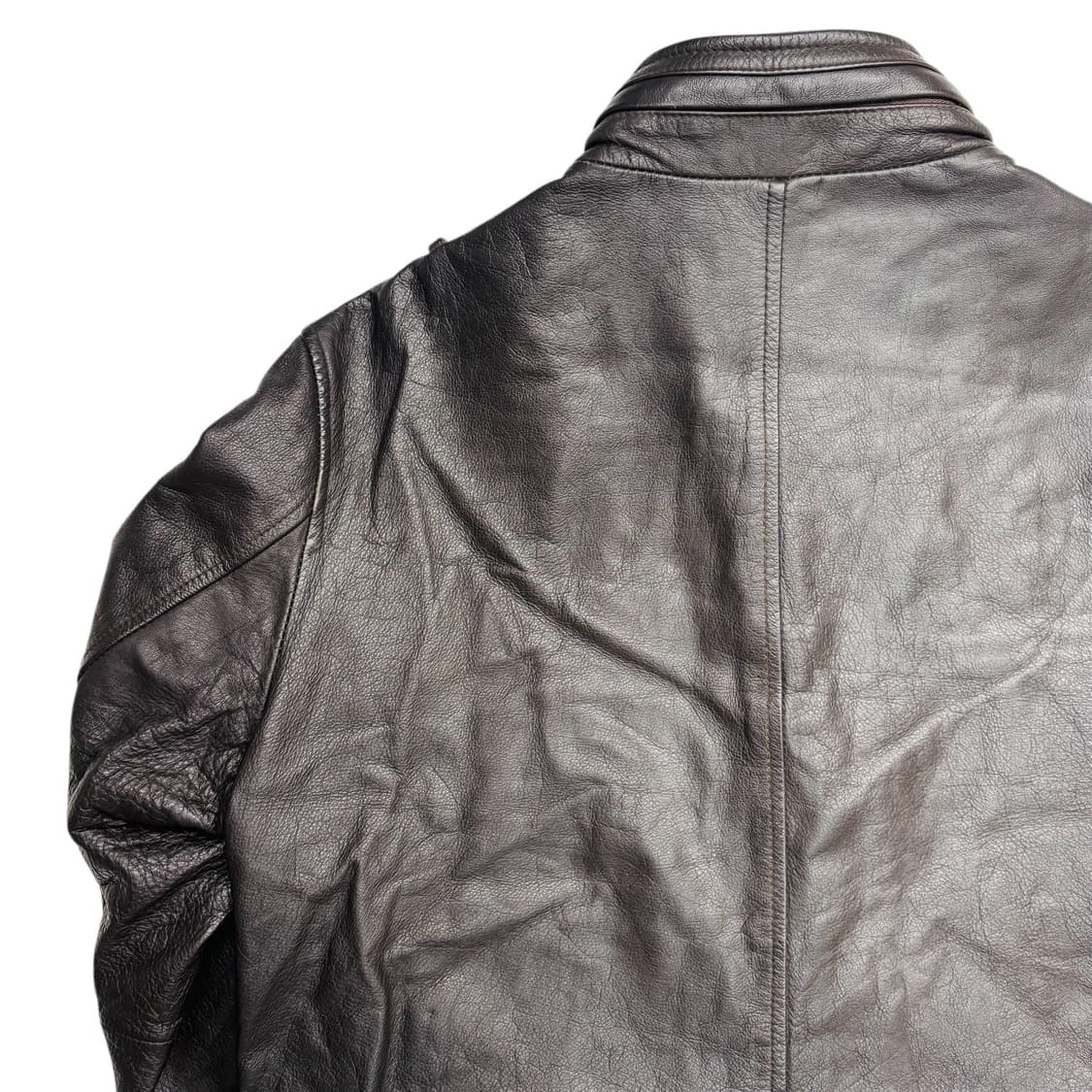 콤사 이즘 브라운 램스킨 레더 자켓 L 상품이미지5