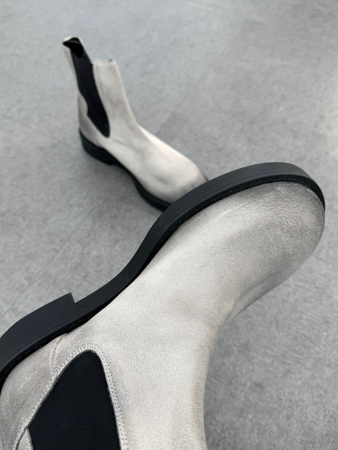 ZARA 화이트 누벅 부츠 상품이미지5