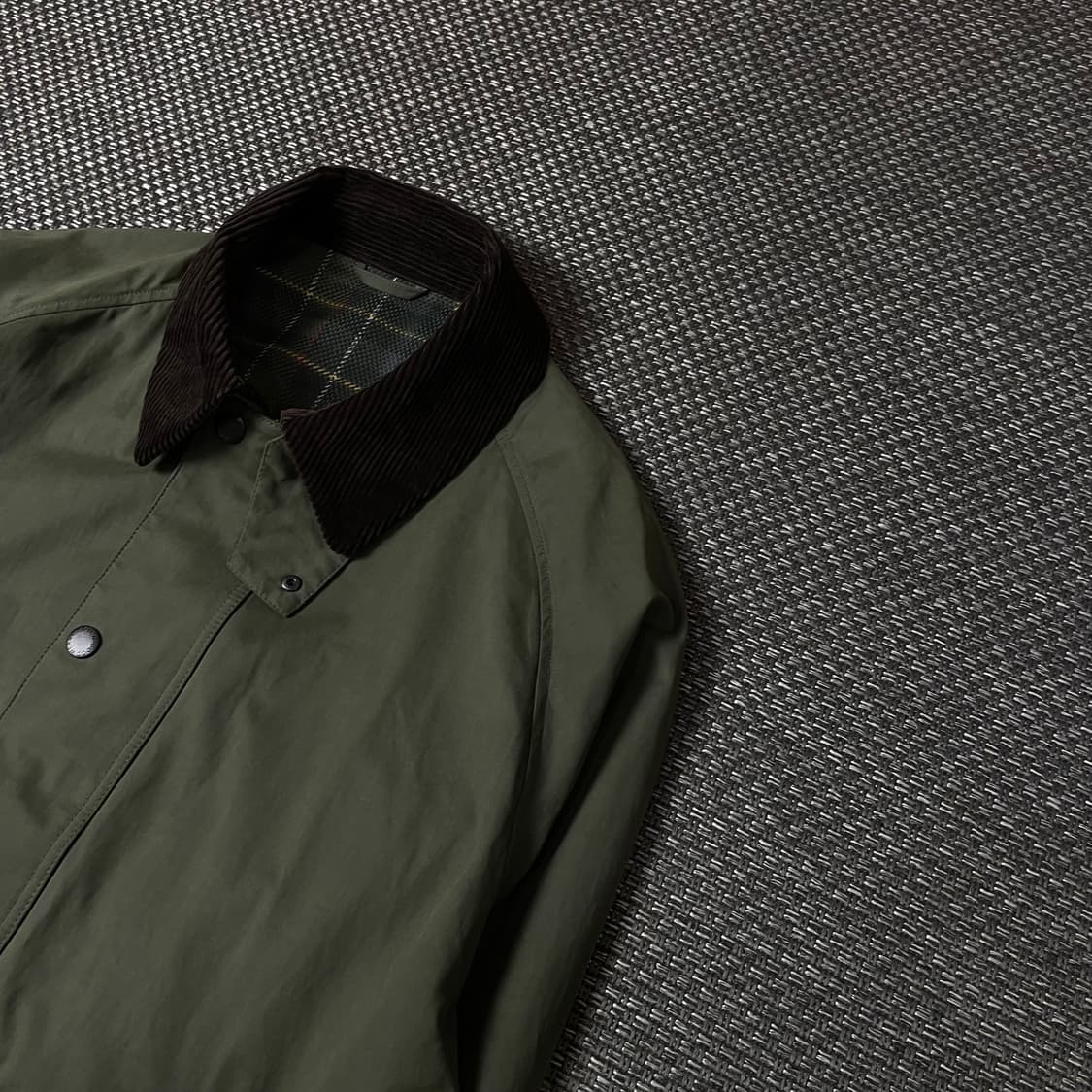 탑텐 카키 야상 코듀로이 넥 자켓 105 상품이미지4