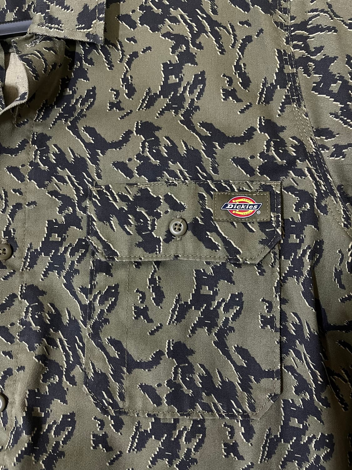 Dickies 숏슬리브 카모 워크 셔츠 상품이미지3