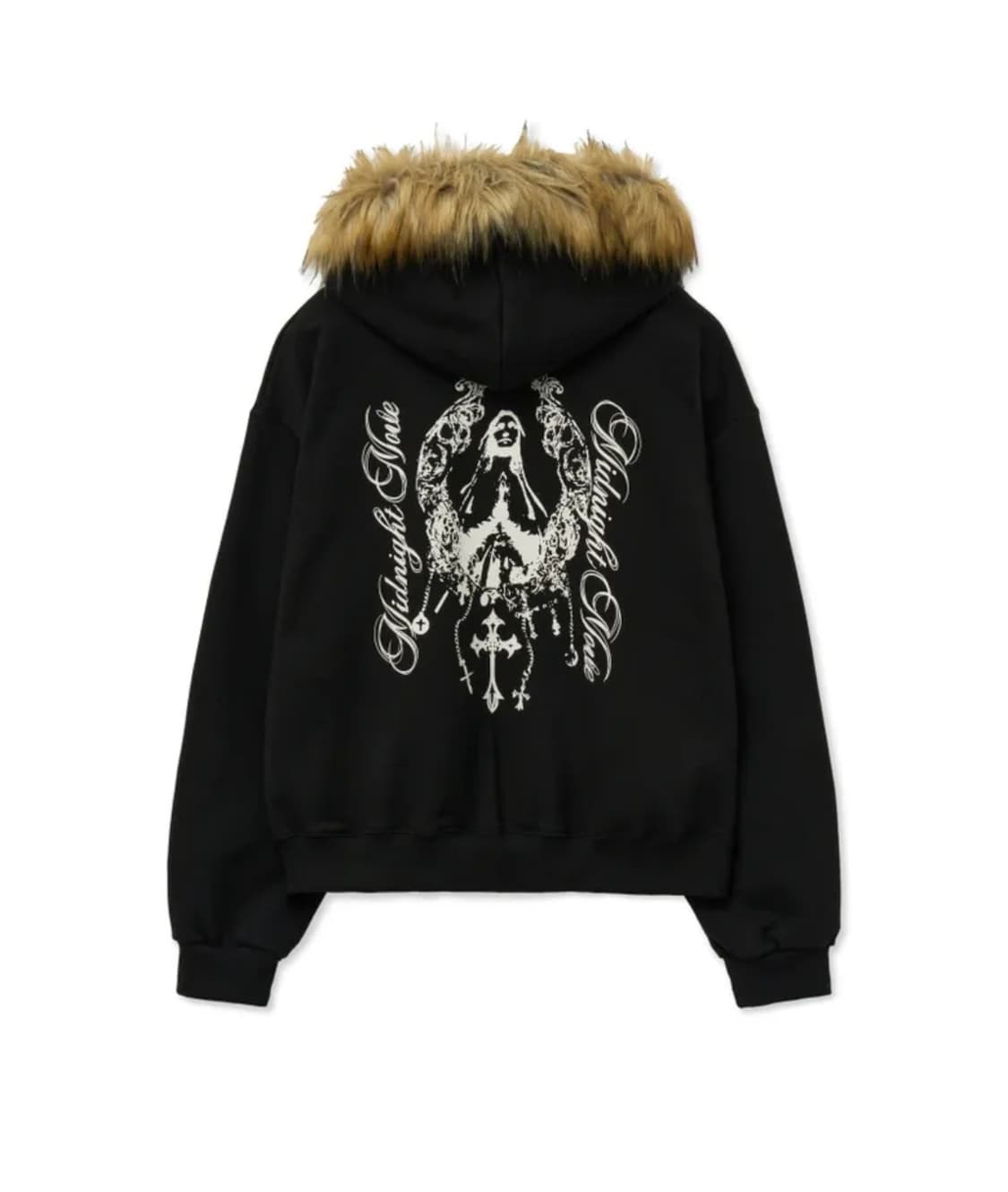미드나잇 무브 hair hood zip up(black) 상품이미지2