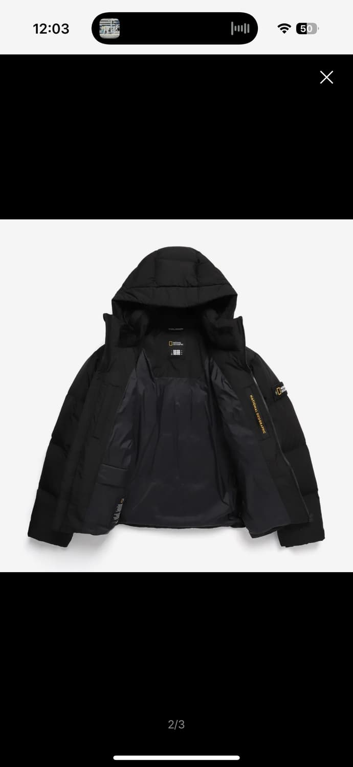 내셔널지오그래픽 후디 다운 점퍼 숏패딩 100 상품이미지2