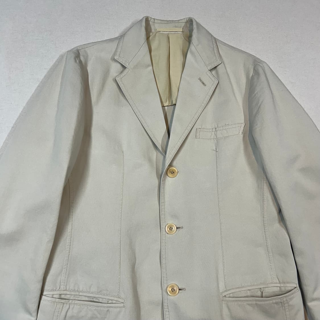 48) 아르마니 꼴레지오니 코튼 리넨 3버튼 블레이저 상품이미지2