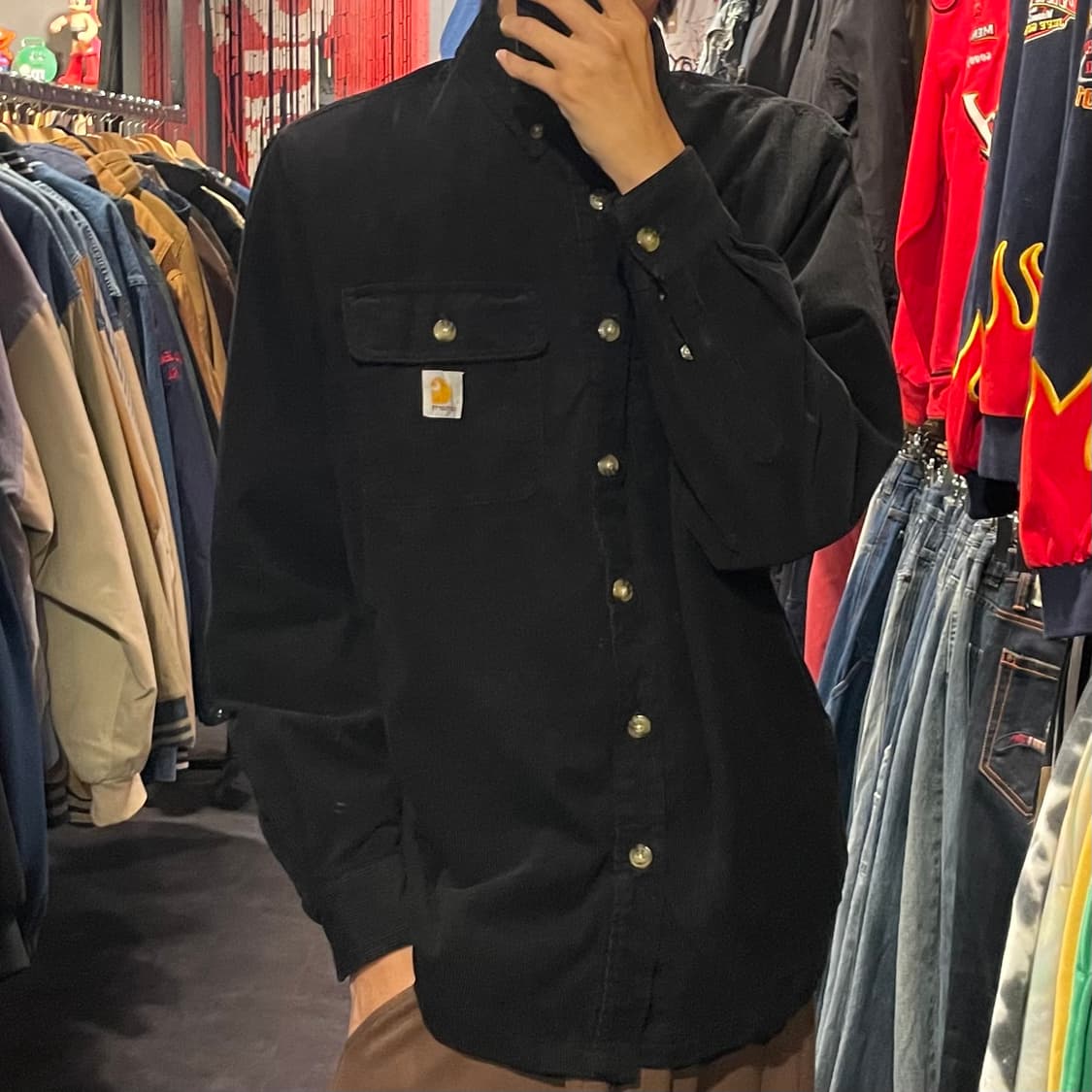 [IM] carhartt 칼하트 블랙 코듀로이 긴팔셔츠 상품이미지3