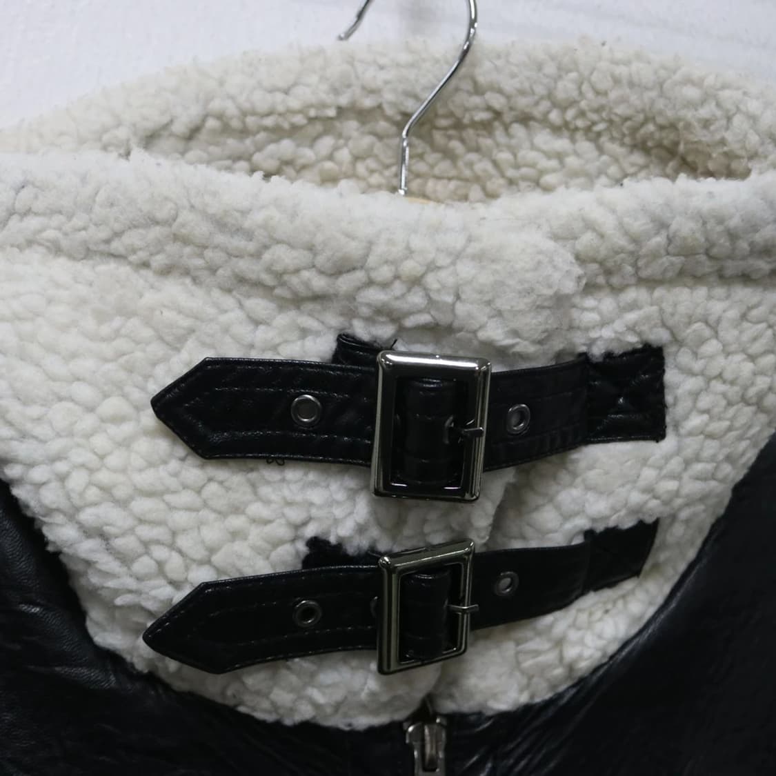 CHICO 양털 하이넥 합성 가죽 자켓 62307 상품이미지5