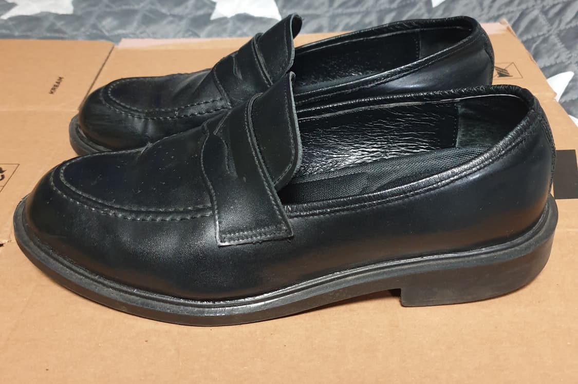 커스텀에이드 소가죽 이지라이트 페니로퍼 블랙 4cm (260) 상품이미지2