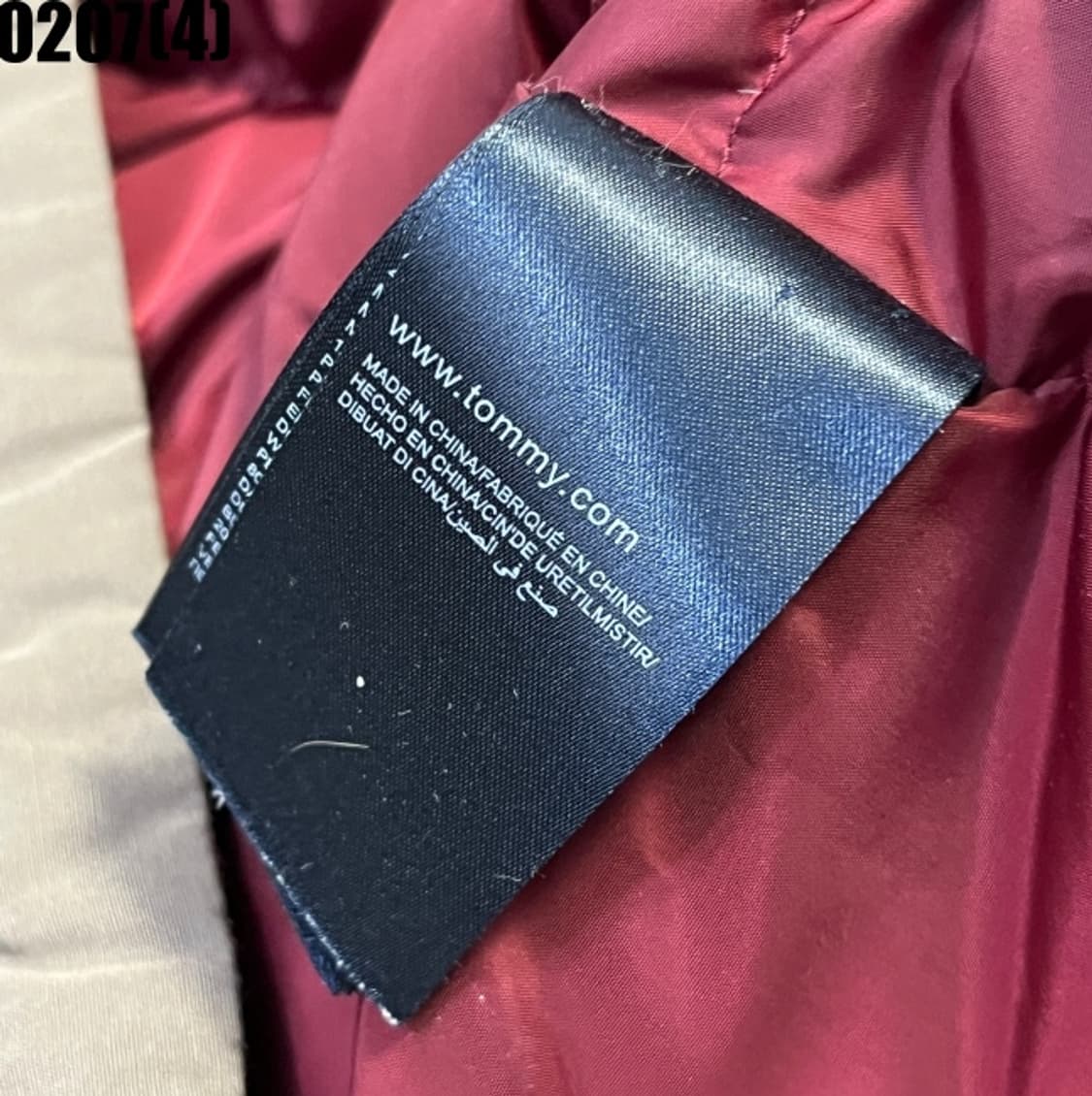 [M]타미힐피거 후드 패딩 점퍼 카키색 0207(4) 상품이미지4