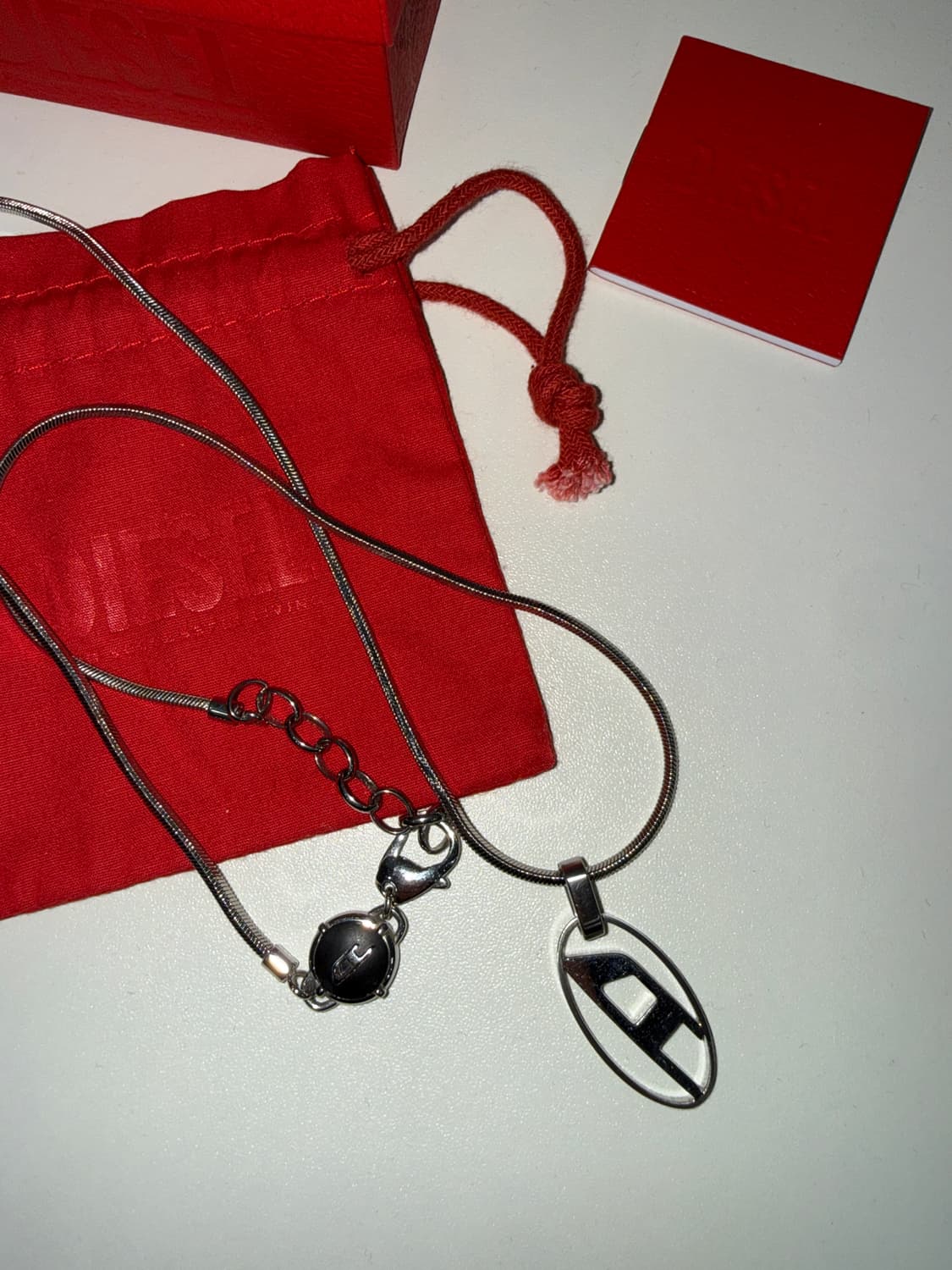 디젤 DX1342 스테인리스 목걸이 실버 상품이미지1