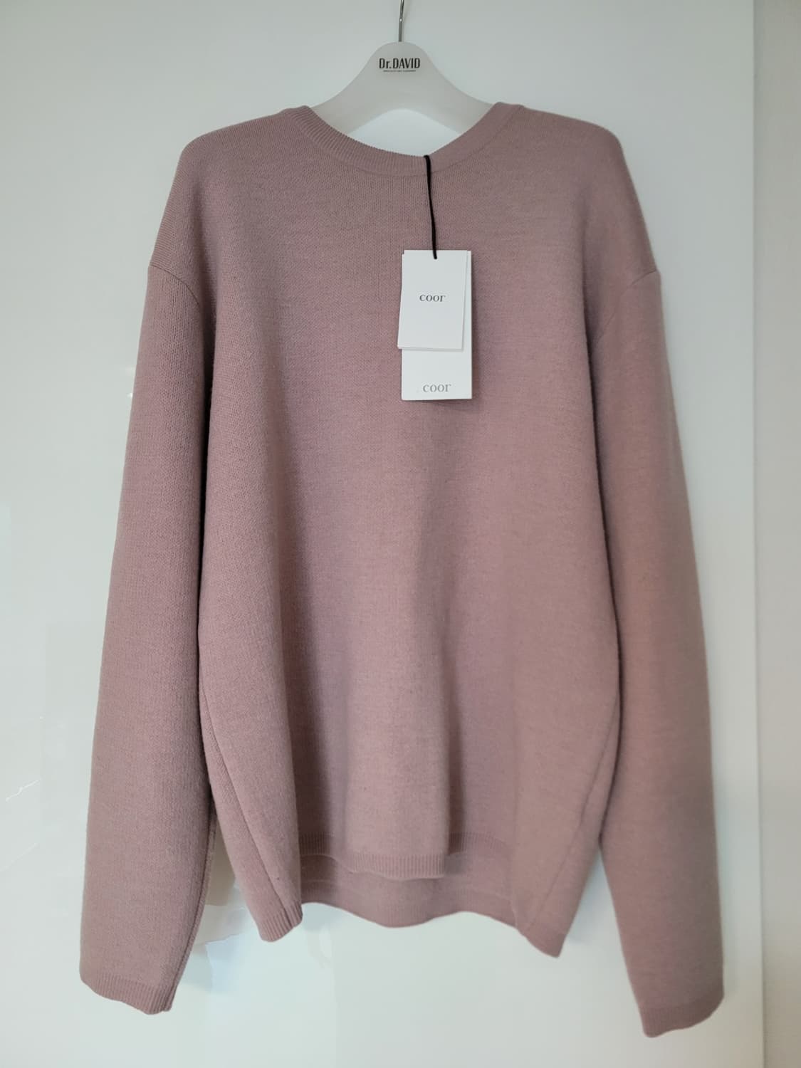 쿠어 캐시미어 니트 더스티핑크 L사이즈 상품이미지1