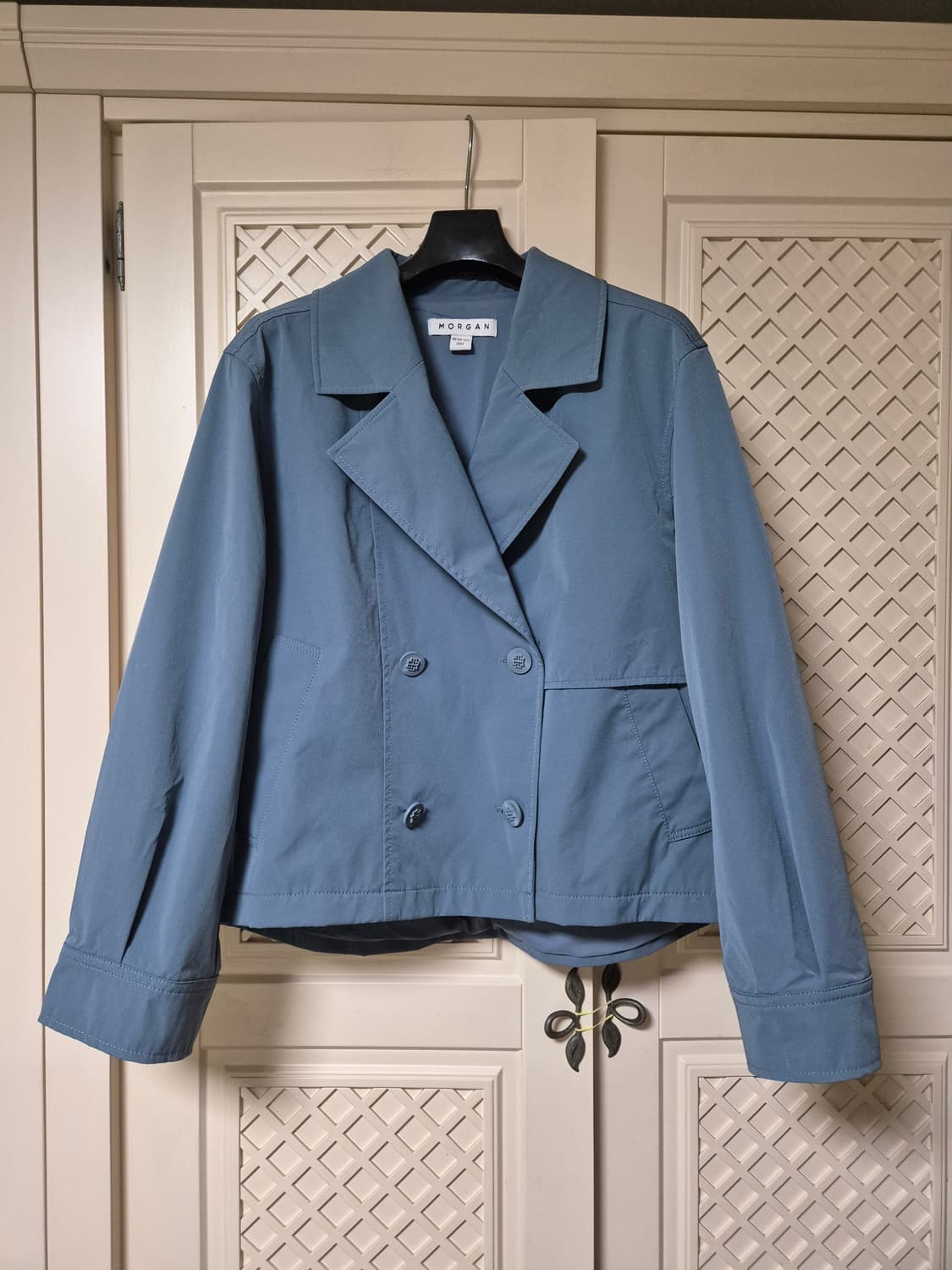 모르간 더블 버튼 숏트렌치 자켓 상품이미지1