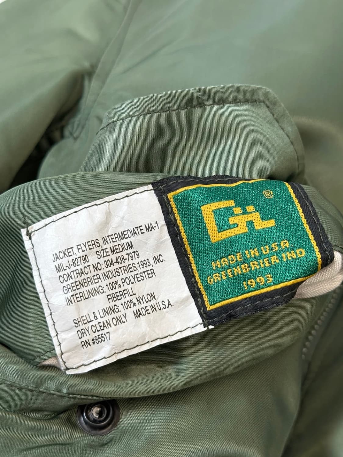 90s USA 밀리터리 GREENBRIER MA-1 / 리버시블 / M 상품이미지3