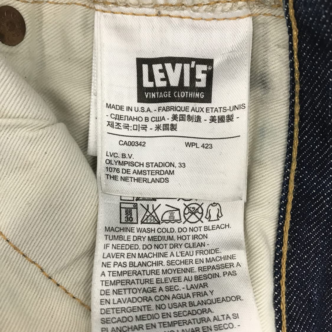 LEVIS LVC47501 501XX USA산 청바지 [29x34] 상품이미지6