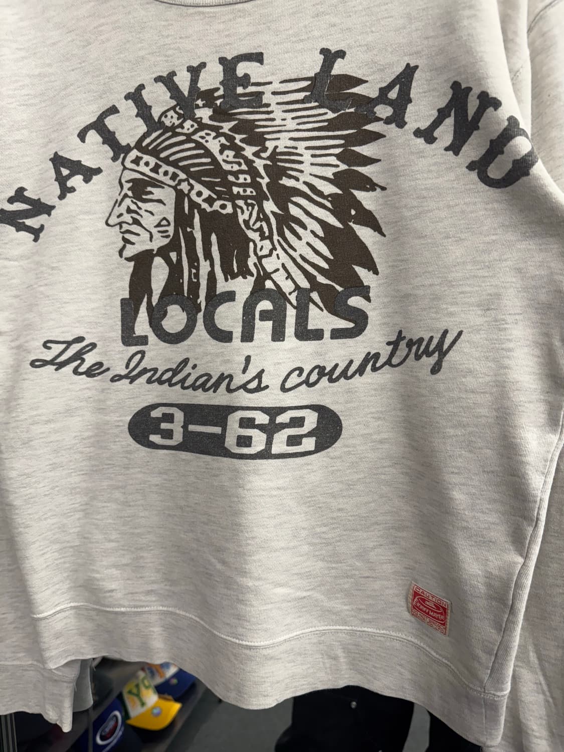 Japanese vintage KRIFF 인디언 프린팅 스웻셔츠 상품이미지2