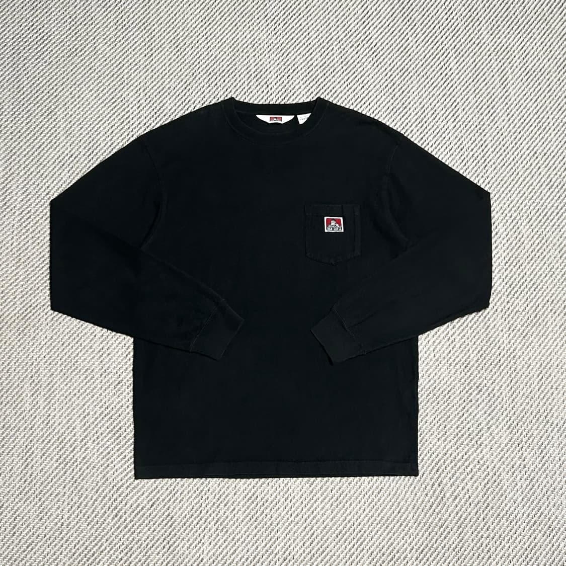 [L] Ben davis 벤 데이비스 블랙 포켓 긴팔티 상품이미지1