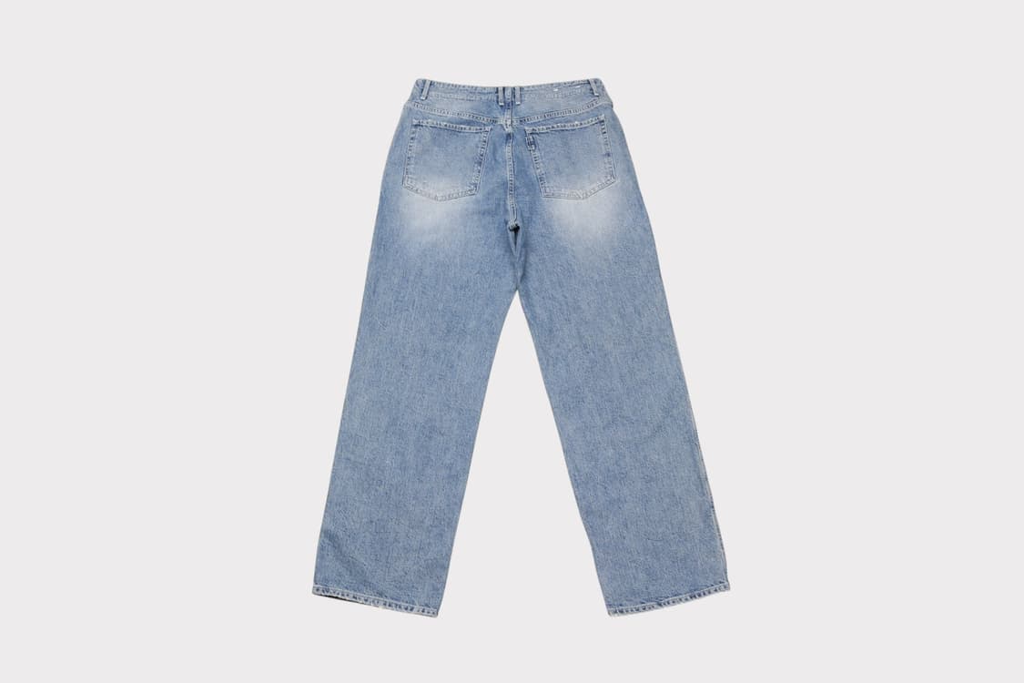 [4] 포터리 원워시 와이드 데님팬츠 (미드블루2) 상품이미지5