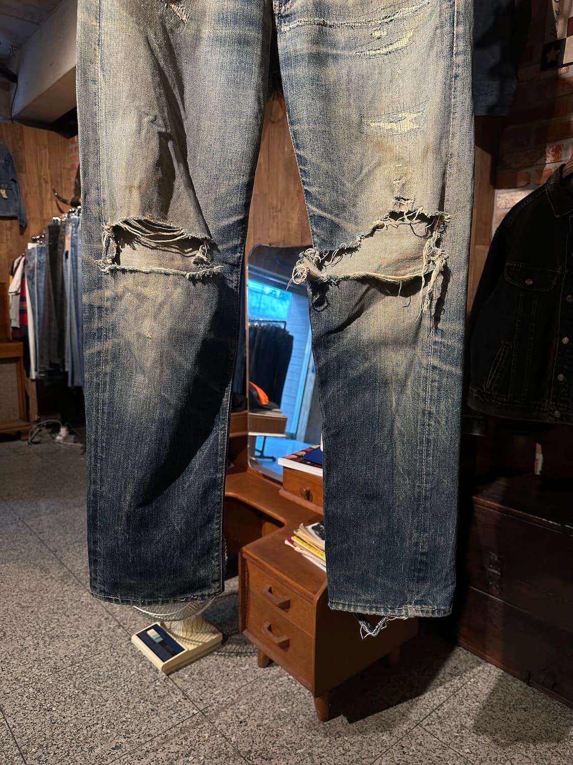 60s USA Vintage Levis 505 Big E Denim 상품이미지3