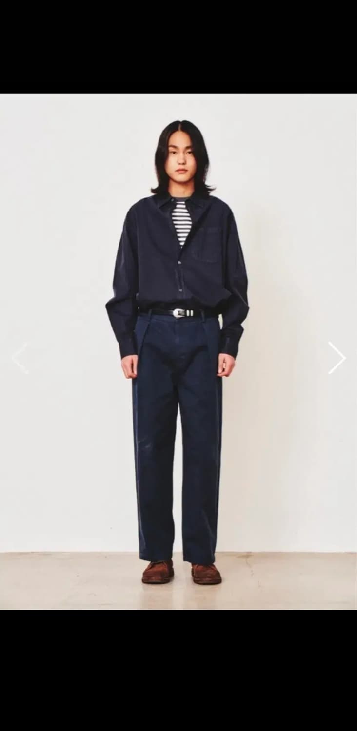 아트이프액츠 파드레 가먼트다이드 셔츠 다크 네이비 상품이미지2