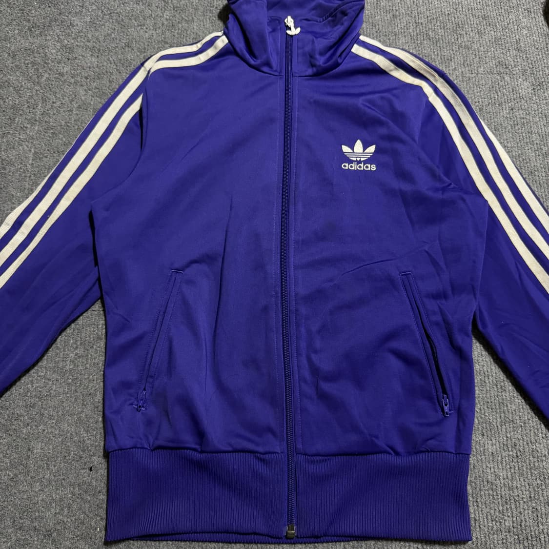 아디다스 퍼플 져지 집업 xs 상품이미지2