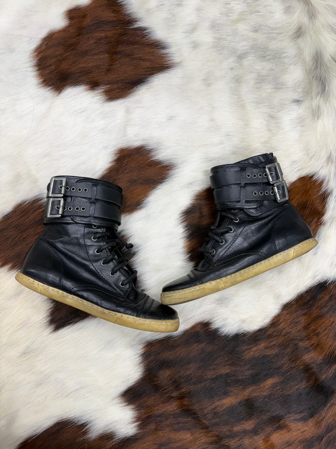 올 세인츠 더블벨트 더티솔 레더 하이탑 상품이미지1