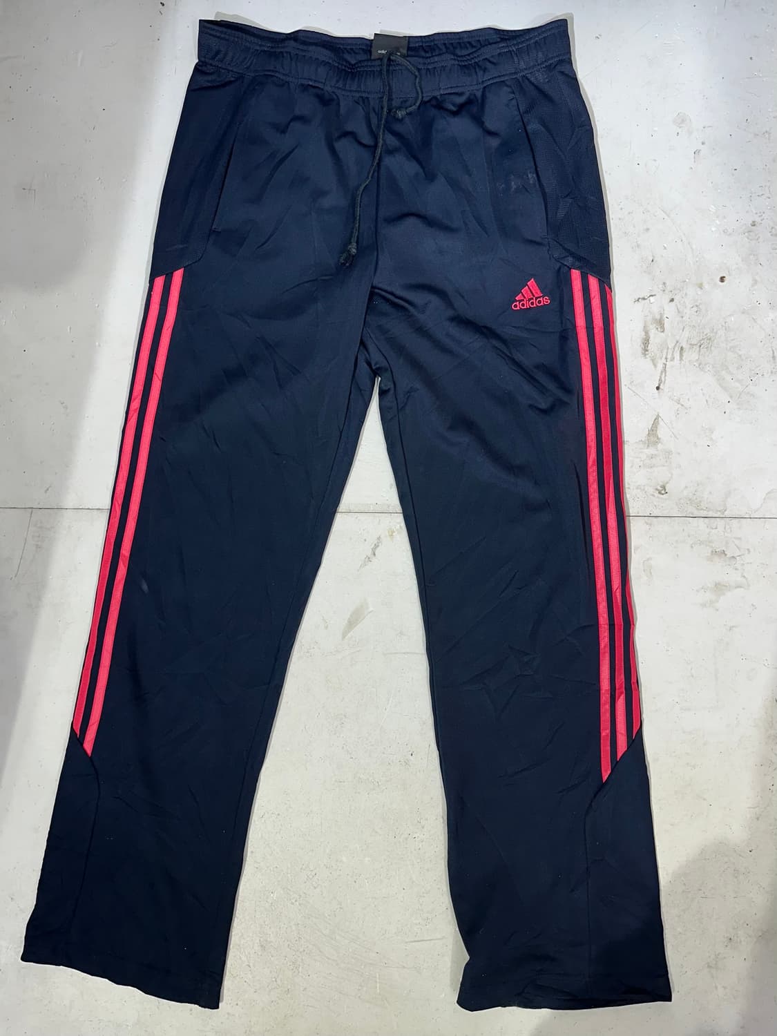 아디다스 핑크 삼선 네이비 와이드 트레이닝 팬츠 M  상품이미지4