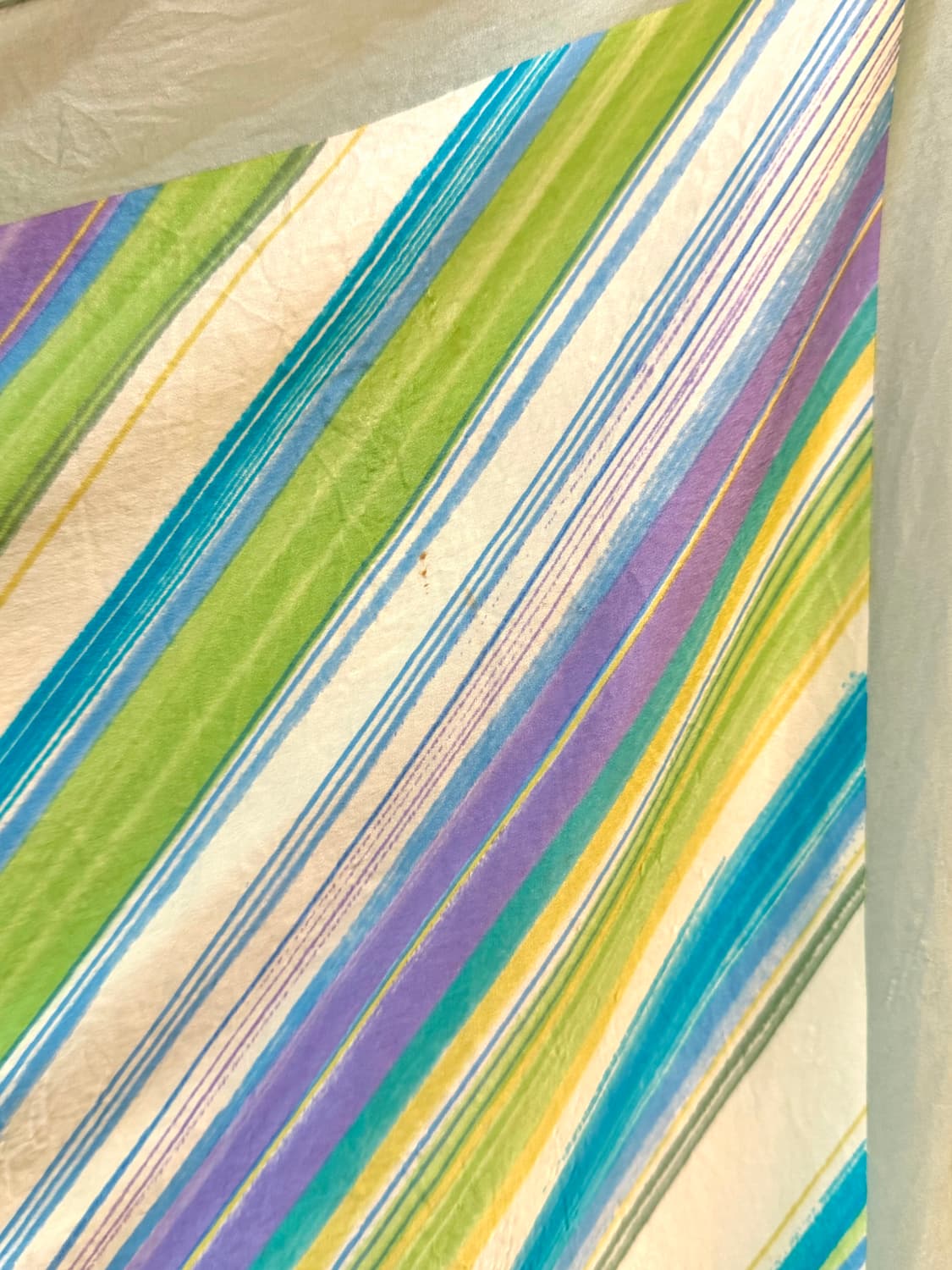 빈티지 에스닉 그린 스트라이프 스카프 상품이미지8