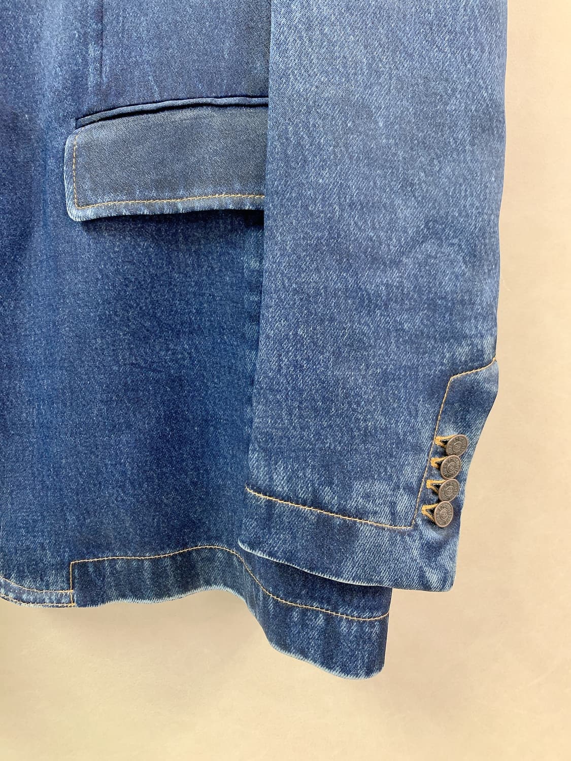 디젤 남성 블루 레이온 자켓 상품이미지4