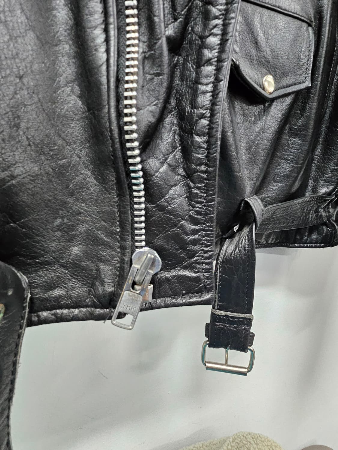 USA 빈티지 소가죽 라이더 자켓 상품이미지7