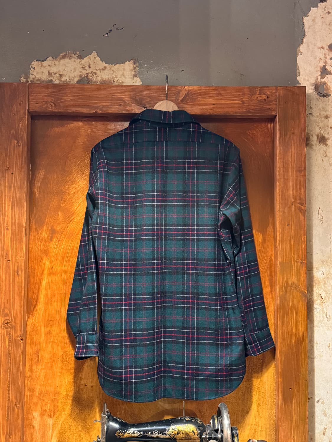 70s 펜들턴 울플란넬 타탄체크셔츠 (M) 상품이미지3