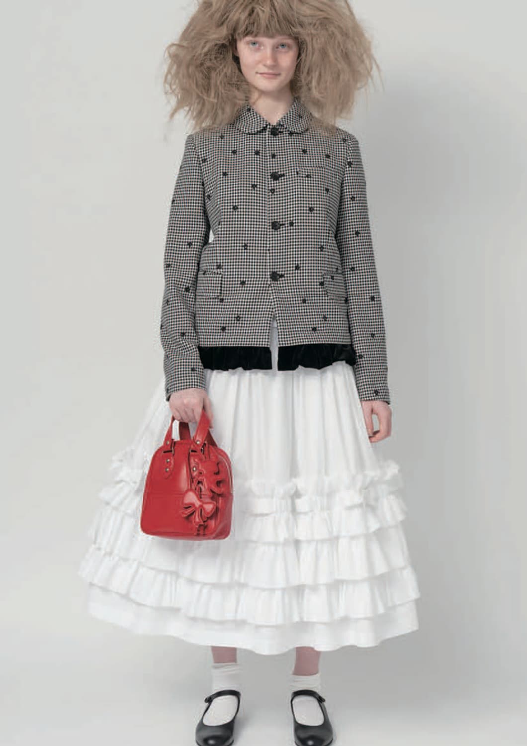 꼼데가르송걸 베어 참 토트백 레드 새상품 상품이미지4