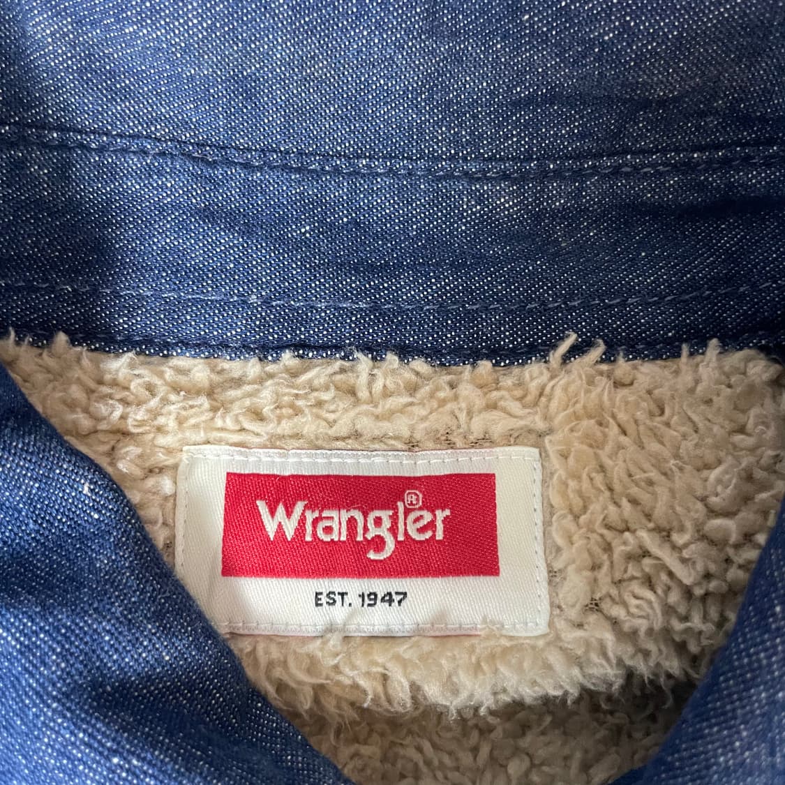 Wrangler 랭글러 플란넬 데님 양털 자켓 L 상품이미지4