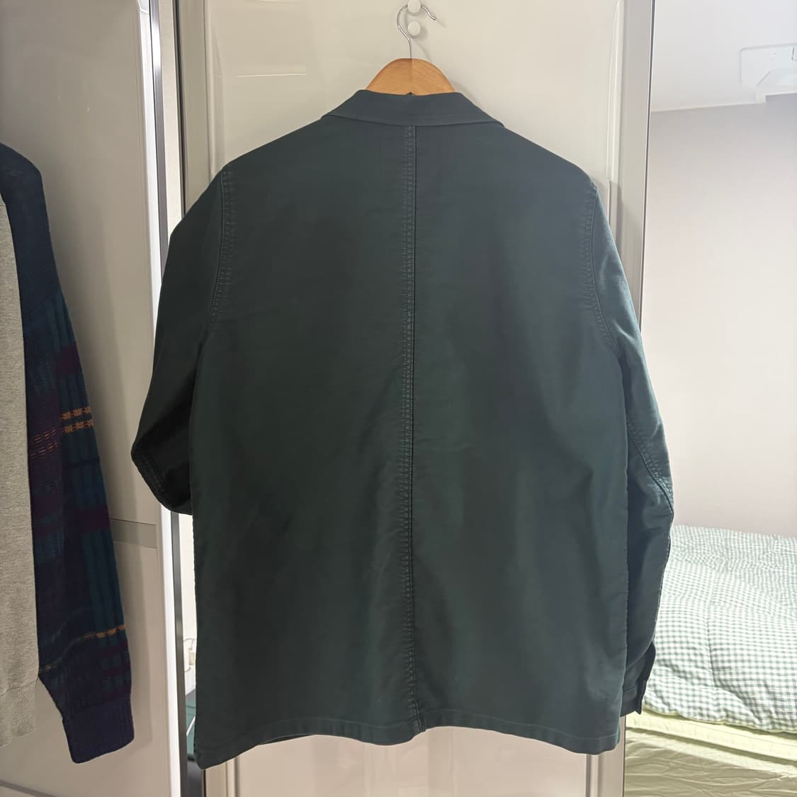 르몽생미셸 몰스킨 프렌치 워크자켓 판매 (포레스트 그린) 상품이미지2