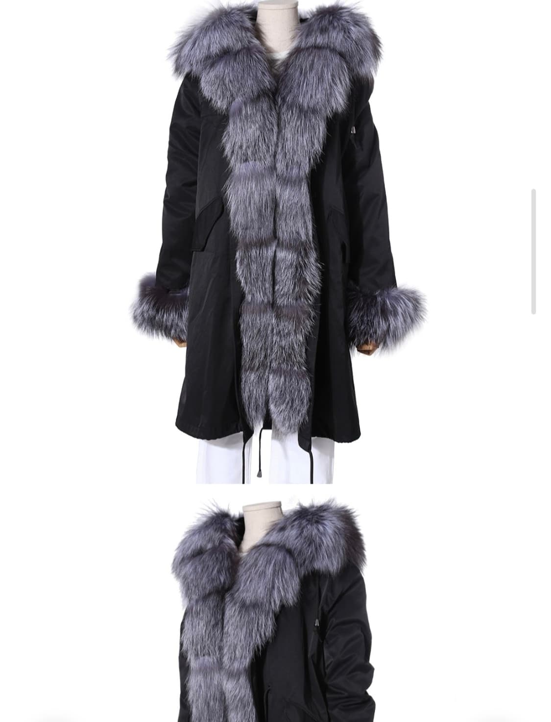 IMZU 임주 폭스 야상  실버폭스 롱 야상 점퍼 사가폭스 M 상품이미지3