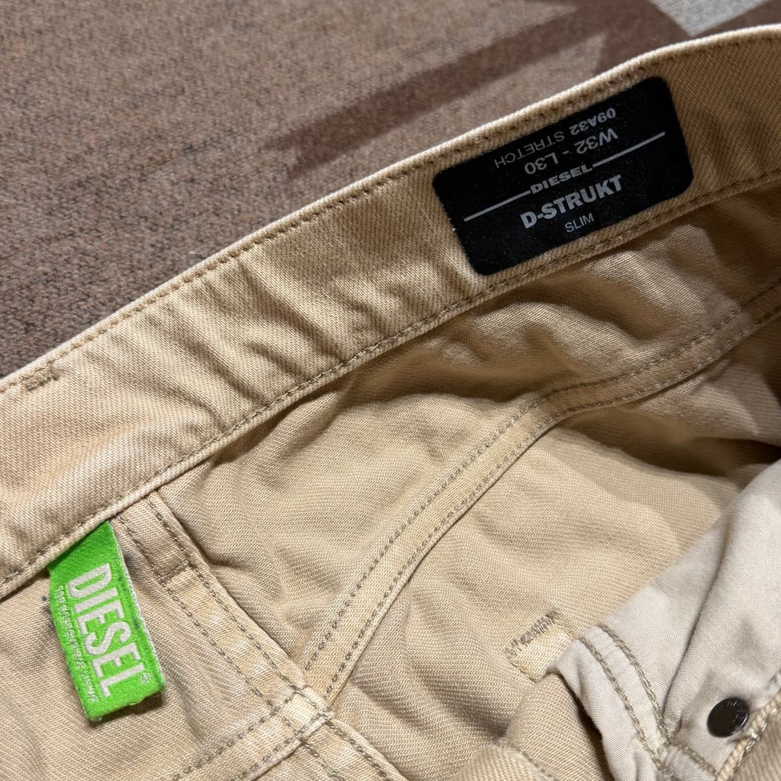 디젤 D-STRUKT 베이지 데님 팬츠 32 상품이미지3