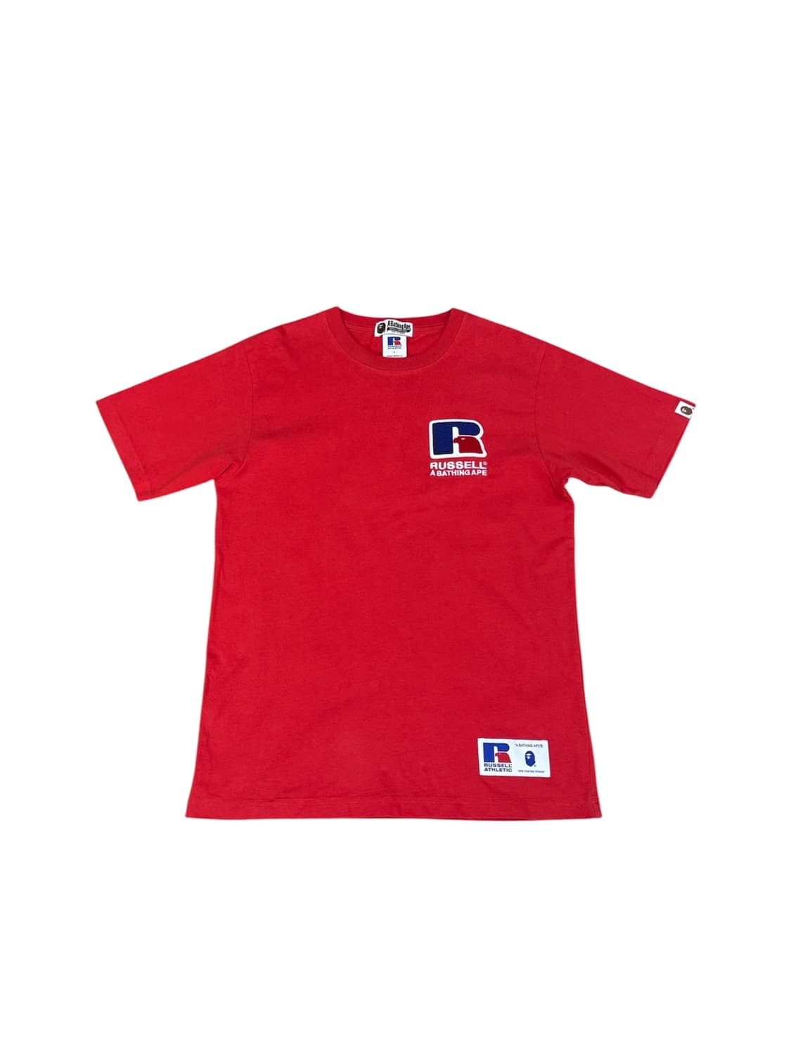 베이프x러셀 콜라보 반팔 레드 L 상품이미지1